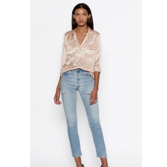 EQUIPMENT Ansley Polka Dot Silk Satin Shirt - Picture 2 of 8